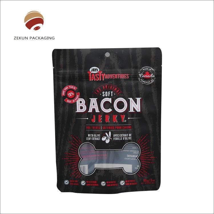 Embalaje de plástico Superficie brillante de alta barrera de papel de aluminio Stand Up Pocket con muesca de lágrima