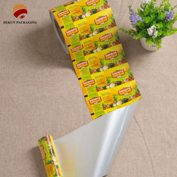 Diseño de válvula personalizable Envasado flexible Película de rollo Envasado flexible con muesca de desgarro de cierre de cremallera