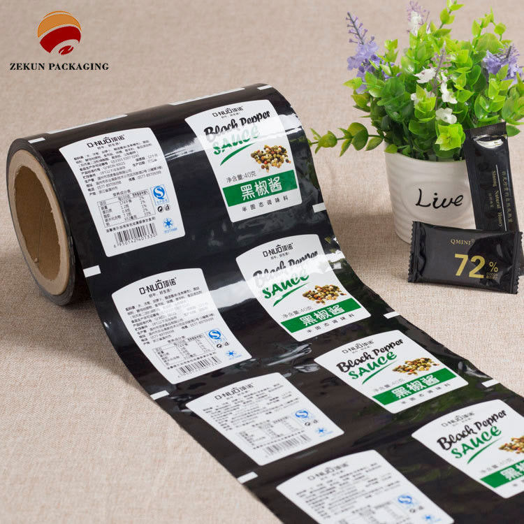Película de embalaje de alimentos ecológicos personalizada y impresión basada en el diseño del cliente para el embalaje