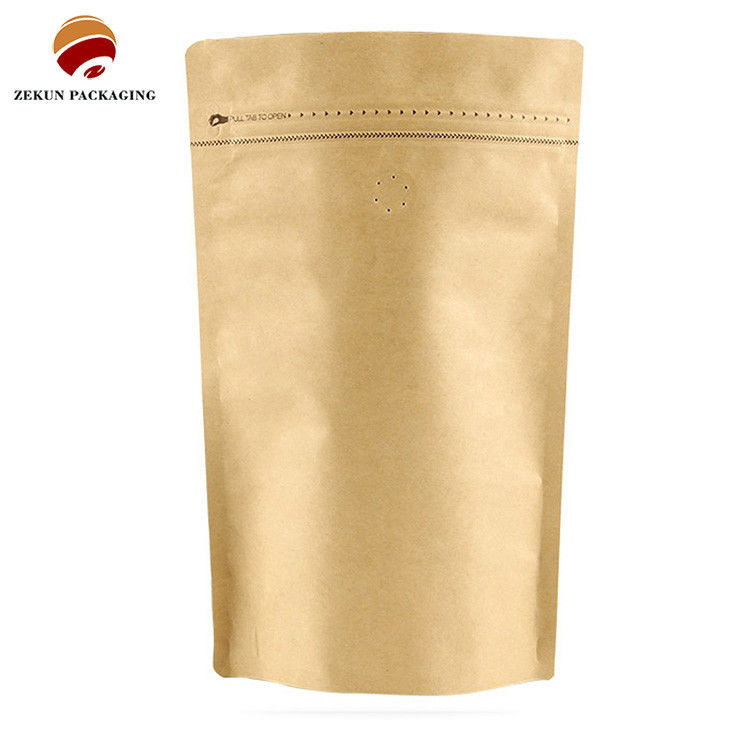 Embalaje de caramelo a prueba de humedad con cierre de cerradura Stand Up Pouch Bolsa de granos de café resealable