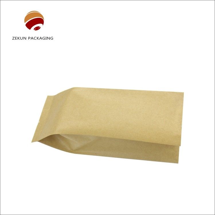 Impresión en grabado Papel Kraft Bolsa de cerradura con cremallera Embalaje de alimentos CMYK Bolsa Kraft PE A prueba de humedad