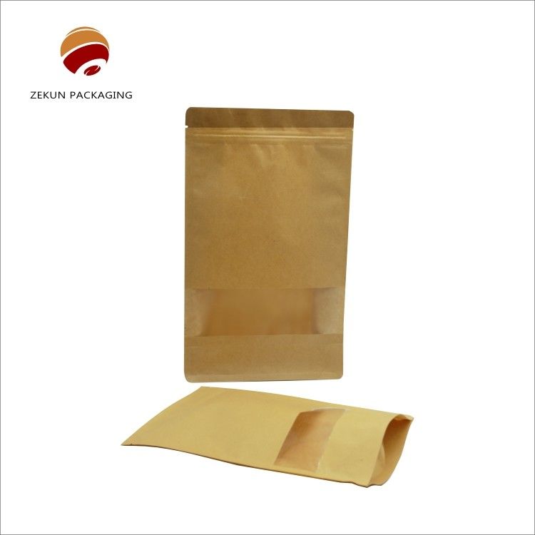 Bolsa de papel kraft ecológica con superficie de impresión de gravura Matt Embalaje de alimentos 200g - 5kgs