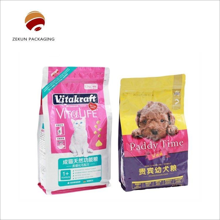 Impresión en grabado Bolsa de alimentos para mascotas personalizada CMYK/PANTON Colores Mat o acabado brillante