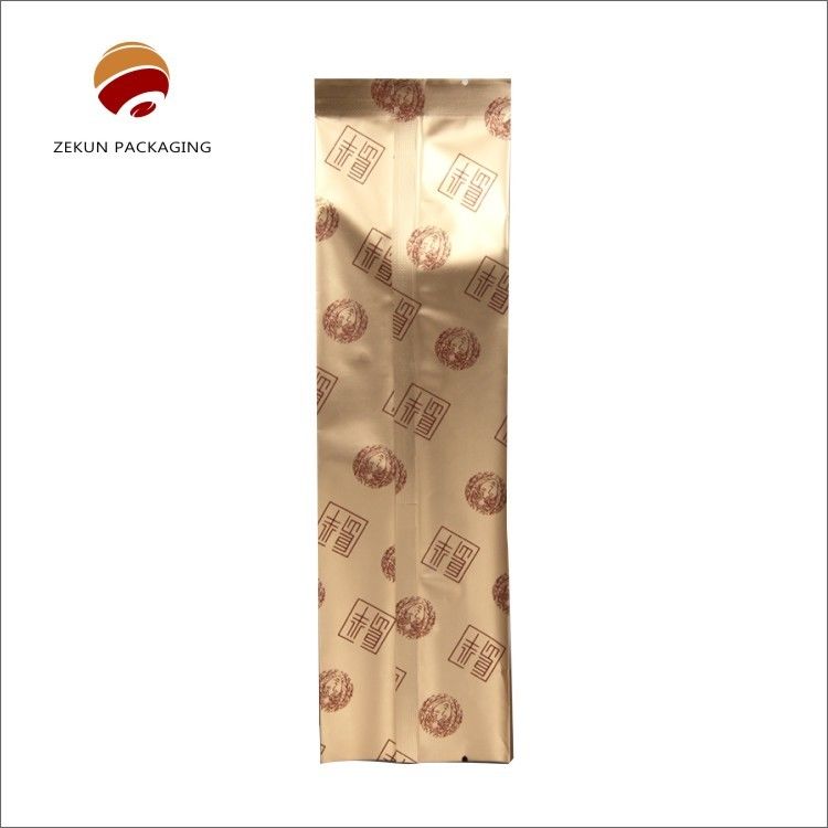 Bolsa de embalaje de té Impreso personalizado de diseño CMYK con cremallera superior de grabado Impresión BOPP/Kraft Paper/PE