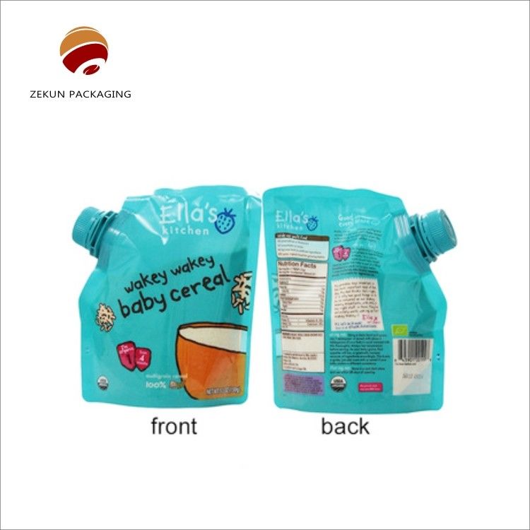 Bolsa de agua personalizada Eco-friendly Stand Up Spout Custom Logotipo Colores CMYK