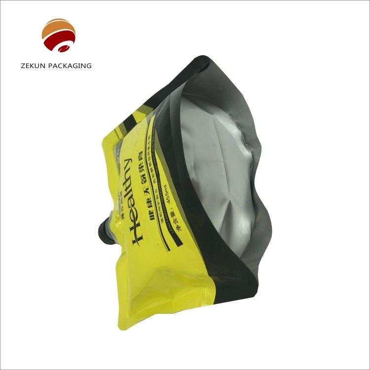 Impreso a medida Barrera de colores de grado alimenticio Jugo de frutas Doypack con boca