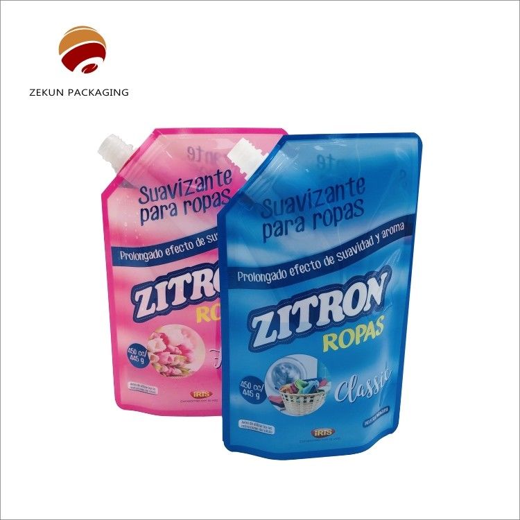 Bolsa de agua personalizada Eco-friendly Stand Up Spout Custom Logotipo Colores CMYK