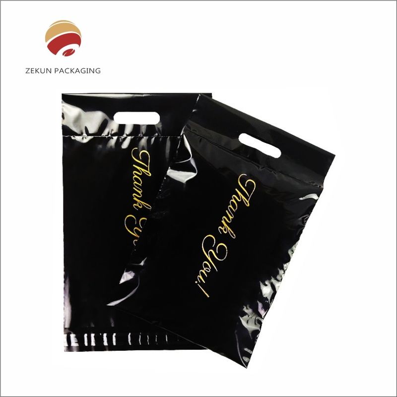 Bolsas de correo de color negro con gravura impresa para envío seguro