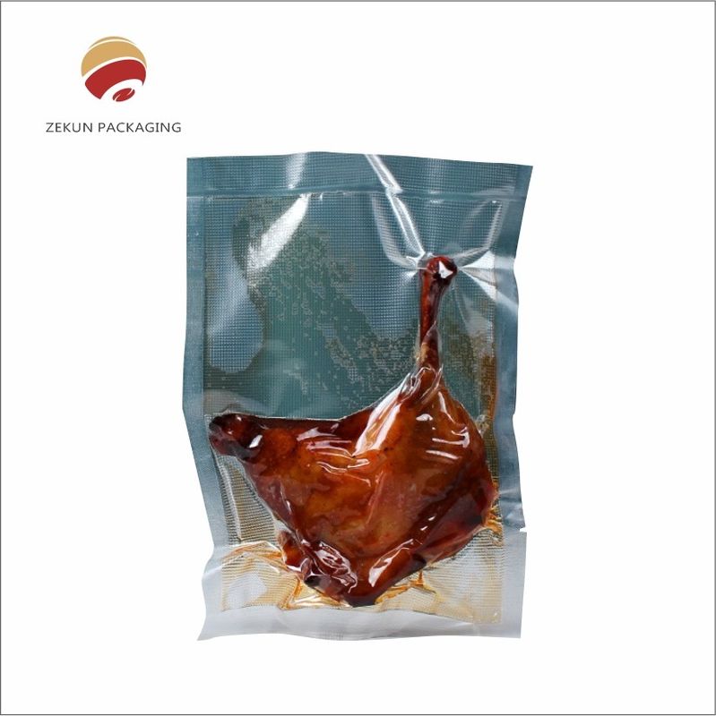 Bolsas de vacío de alimentos transparentes empacadas para salmón 2/3 sello lateral para la venta