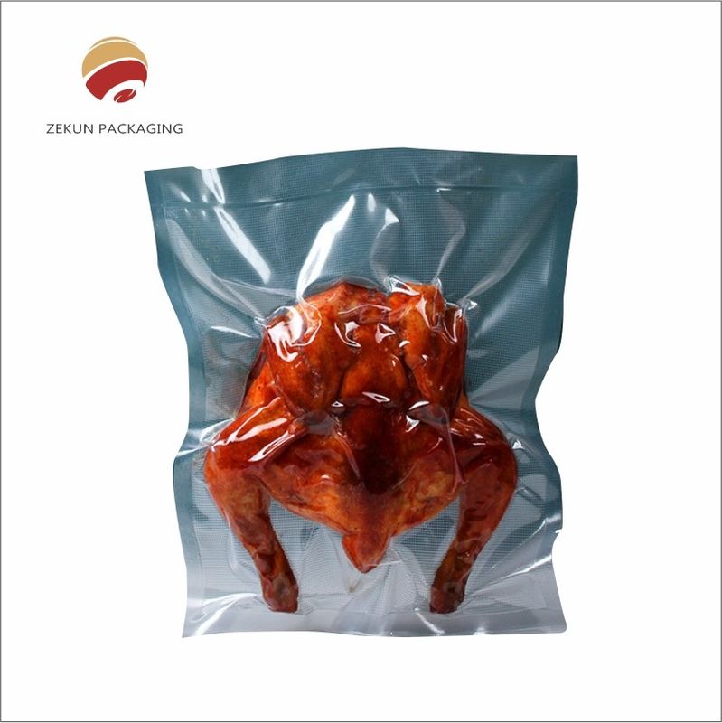 Bolsas de vacío de alimentos transparentes empacadas para salmón 2/3 sello lateral para la venta