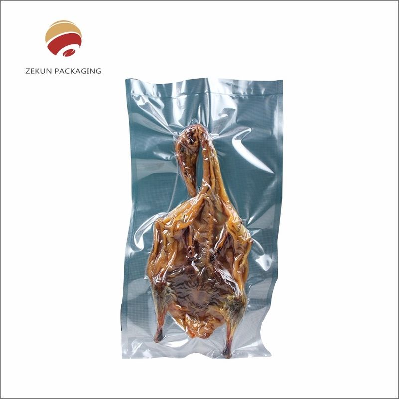 Bolsas de vacío de alimentos transparentes empacadas para salmón 2/3 sello lateral para la venta