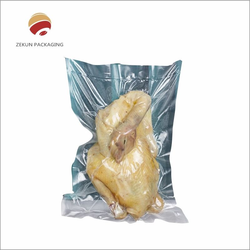 Bolsas de vacío de alimentos transparentes empacadas para salmón 2/3 sello lateral para la venta