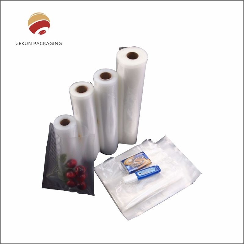 Bolsa de sellado de vacío transparente de 3 lados plegable sostenible con hasta 10 colores