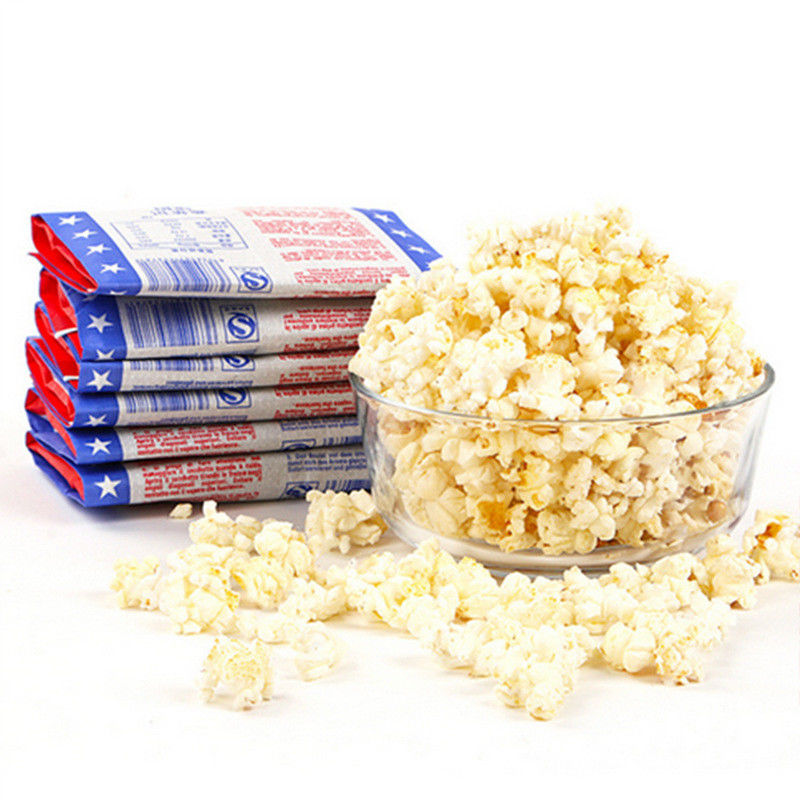 Bolsa de papel Kraft a prueba de agua y aceite hecha a medida Horno de microondas Bolsa de papel especial de palomitas hecha a medida