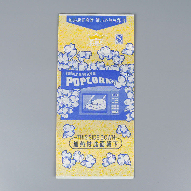 Bolsas de papel de palomitas de maíz plegables y sellados con características a prueba de grasa y de fugas (envasado de 100)