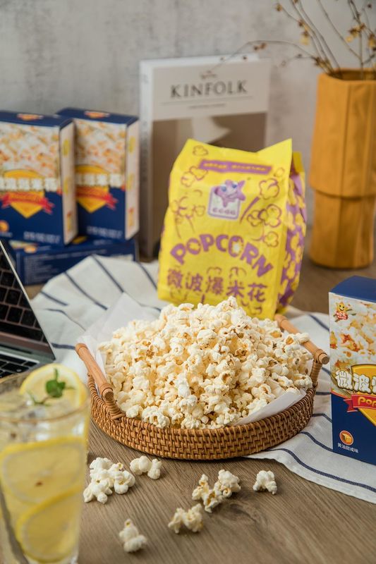 Bolsa de papel Kraft a prueba de agua y aceite hecha a medida Horno de microondas Bolsa de papel especial de palomitas hecha a medida