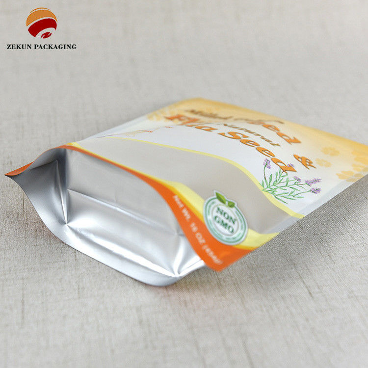 Bolsa de embalaje de alimentos con cierre de cremallera hecha de papel artesanal con capacidad a prueba de olor