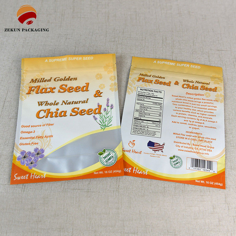 Bolsa de embalaje de alimentos con cierre de cremallera hecha de papel artesanal con capacidad a prueba de olor